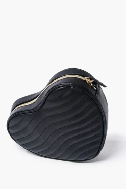 Quilted Heart-Shaped Crossbody Bag