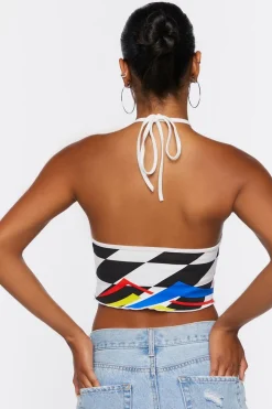 Race Car Graphic Halter Top