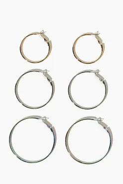 Rainbow Hoop Earring Set
