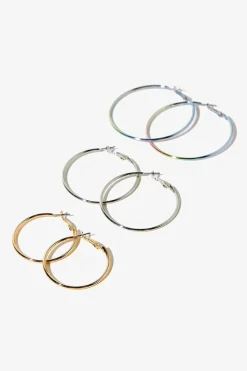 Rainbow Hoop Earring Set