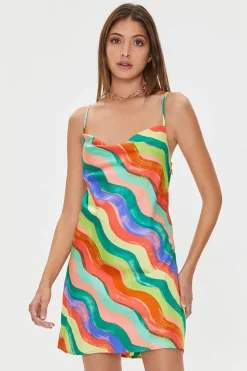Rainbow Striped Mini Dress
