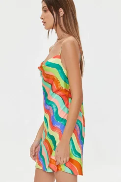 Rainbow Striped Mini Dress