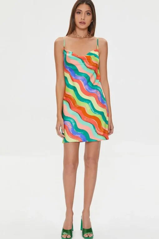 Rainbow Striped Mini Dress