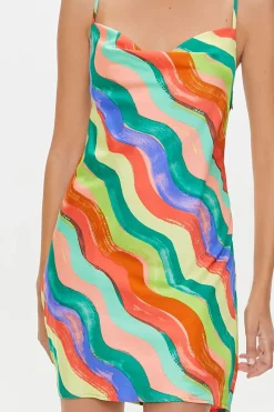 Rainbow Striped Mini Dress