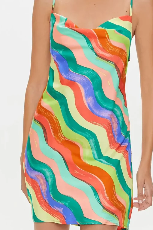 Rainbow Striped Mini Dress