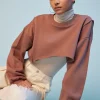 Raw-Cut Cropped Pullover