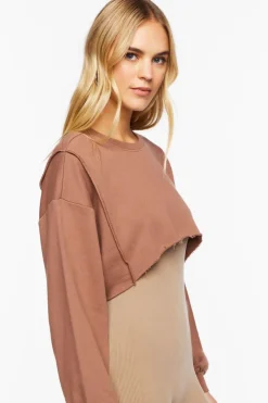 Raw-Cut Cropped Pullover