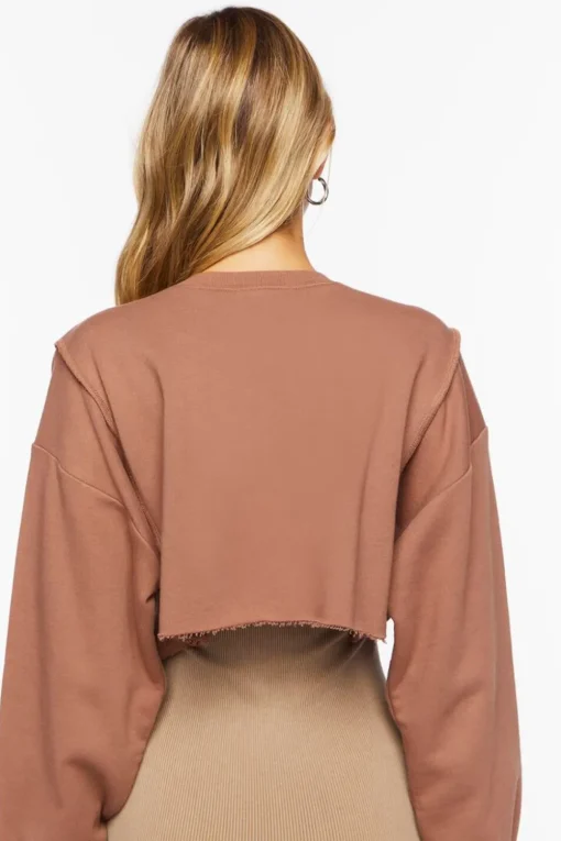 Raw-Cut Cropped Pullover