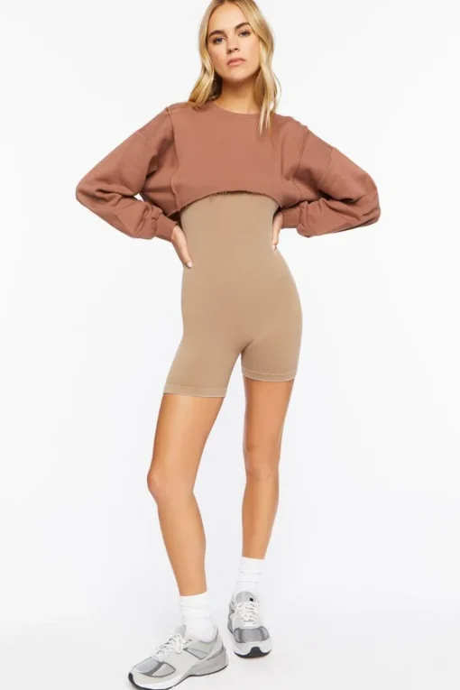 Raw-Cut Cropped Pullover