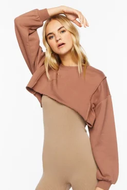 Raw-Cut Cropped Pullover