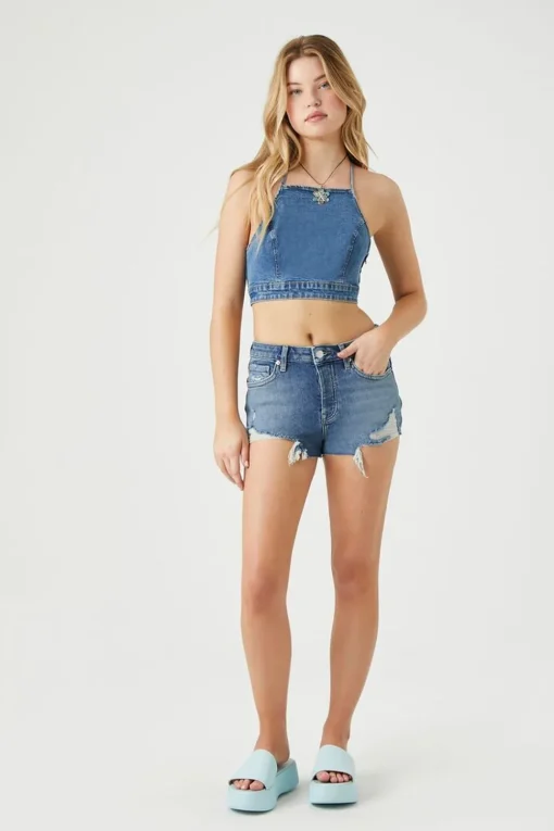 Recycled Cotton Denim Shorts