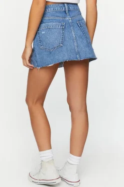Recycled Cotton Distressedmini Skirt