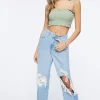 Recycled Cotton High-Rise Straight Jeans