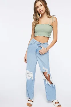 Recycled Cotton High-Rise Straight Jeans