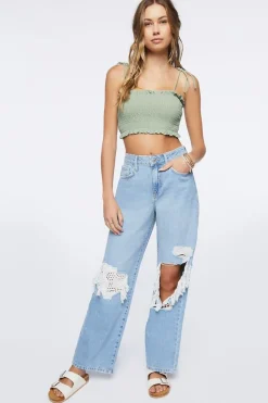 Recycled Cotton High-Rise Straight Jeans