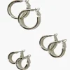 Recycled Metal Hoop Earring Set