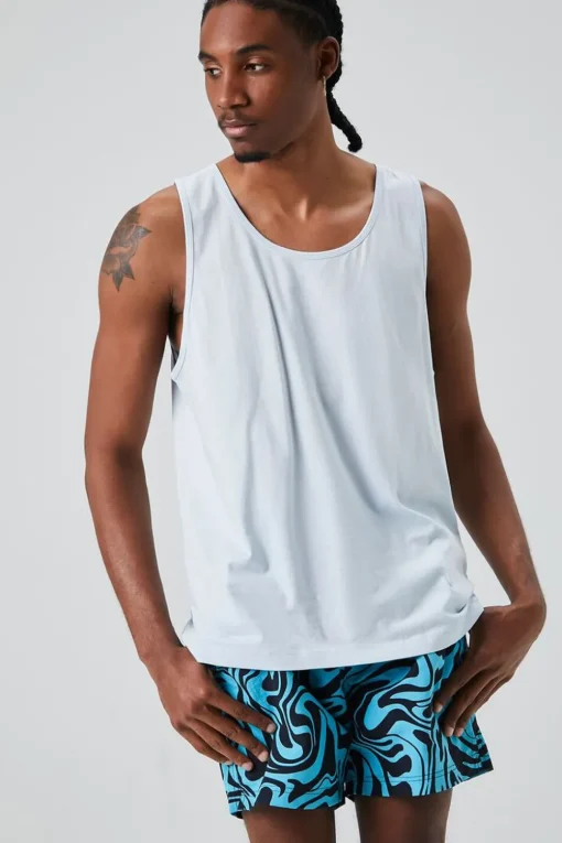 Recycled Nylon Marble Swim Trunks