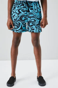 Recycled Nylon Marble Swim Trunks