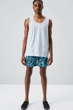 Recycled Nylon Marble Swim Trunks