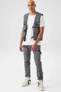 Reflective Utility Cargo Vest