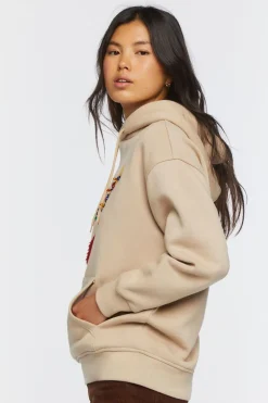 Reindeer Embroidered Graphic Hoodie