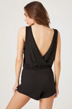 Relaxed Drawstring Tank Romper