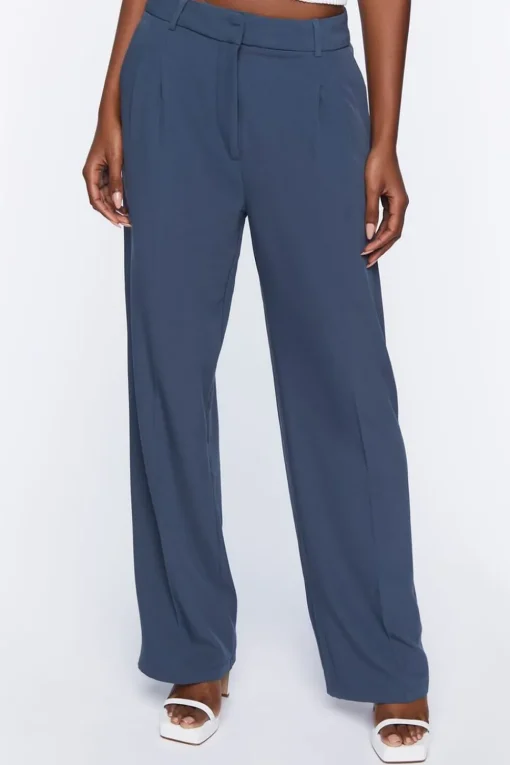 Relaxed High-Rise Crepe Pants