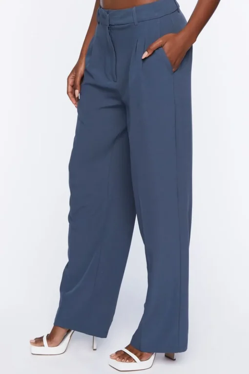 Relaxed High-Rise Crepe Pants