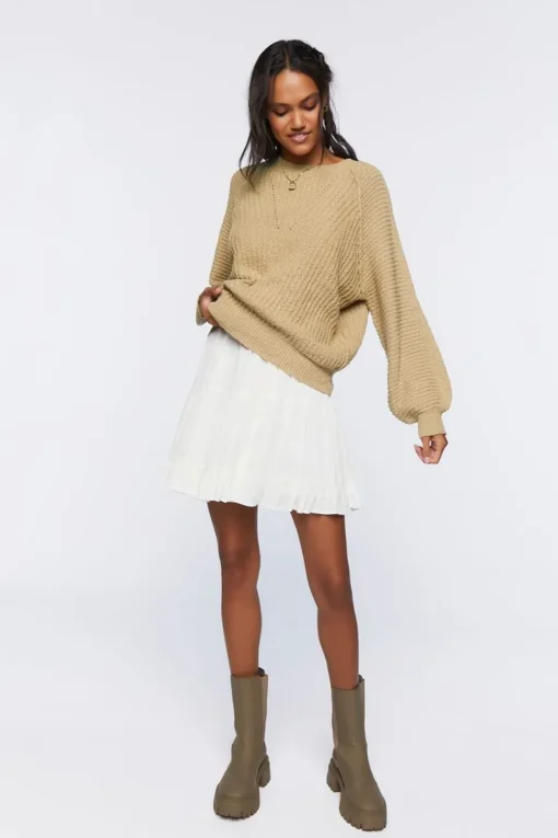Relaxed-Fit Raglan Sweater