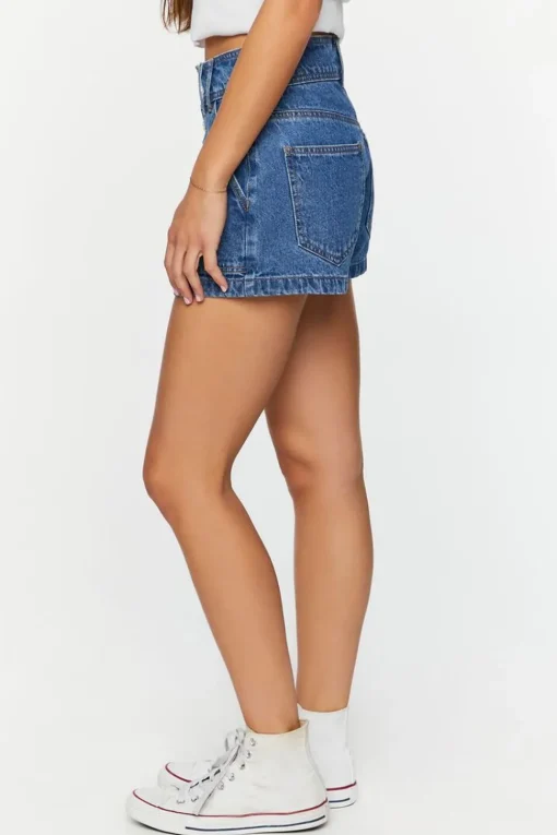 Retro High-Rise Denim Shorts