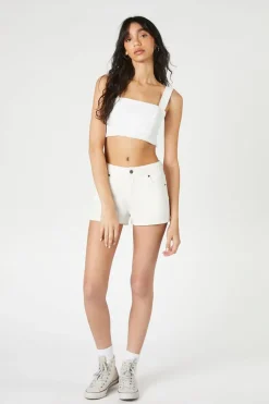 Retro High-Rise Denim Shorts