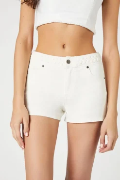 Retro High-Rise Denim Shorts