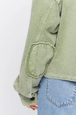 Reverse Fleece Cropped Shacket