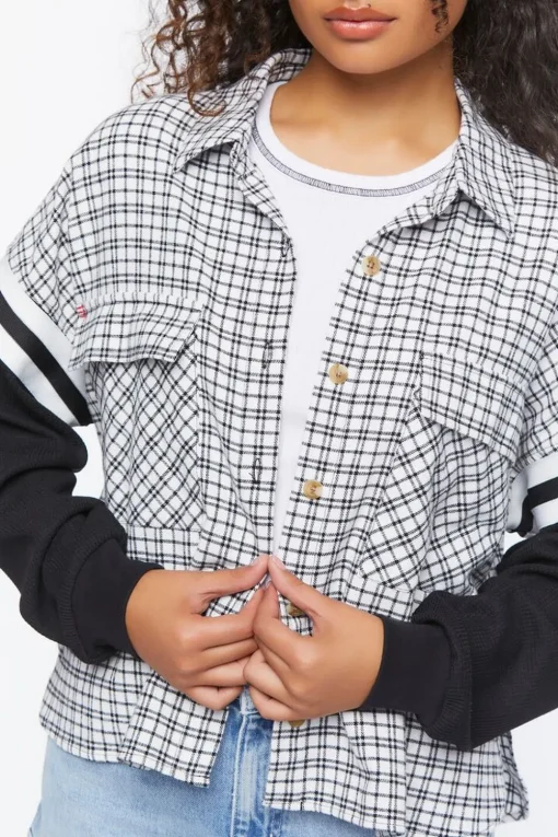 Reworked Plaid Combo Flannel Shirt