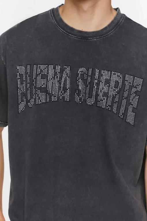 Rhinestone Buena Suerte Graphic Tee