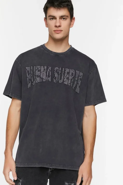 Rhinestone Buena Suerte Graphic Tee