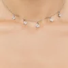 Rhinestone Butterfly Charm Necklace