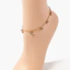 Rhinestone Butterfly Charm Anklet