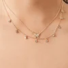 Rhinestone Butterfly Necklace Set