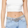 Rhinestone Chainmail Buckle Belt