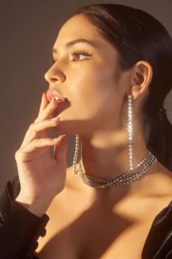 Rhinestone Duster Earrings