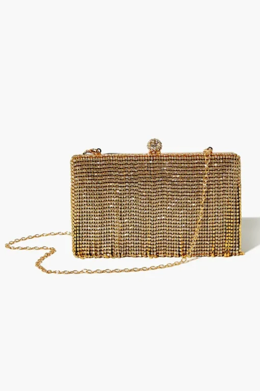 Rhinestone Fringe Clutch Bag