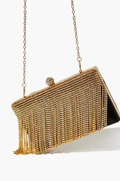 Rhinestone Fringe Clutch Bag