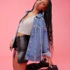 Rhinestone Fringe Denim Jacket