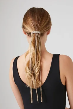Rhinestone Fringe Hair Barrette