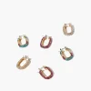 Rhinestone Geometric Hoops