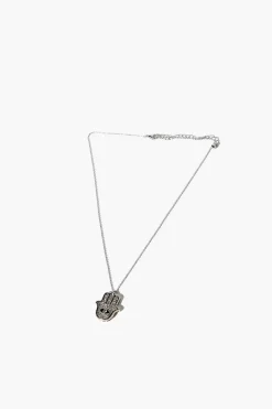Rhinestone Hamsa Hand Necklace