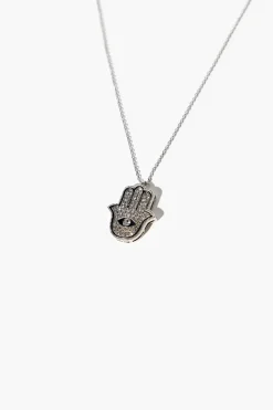 Rhinestone Hamsa Hand Necklace