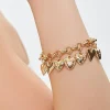 Rhinestone Heart Charm Bracelet