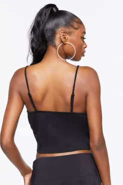 Rhinestone Heart Ladder Cutout Cami
